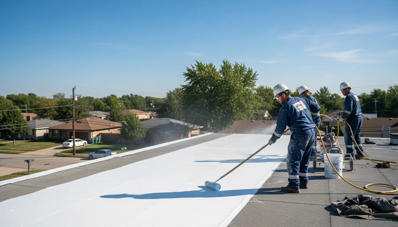 Commercial roof coating in Ophiem, IL near me